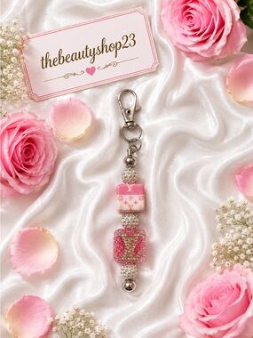Handmade L V Pink Bling Boujee Bag Charm
